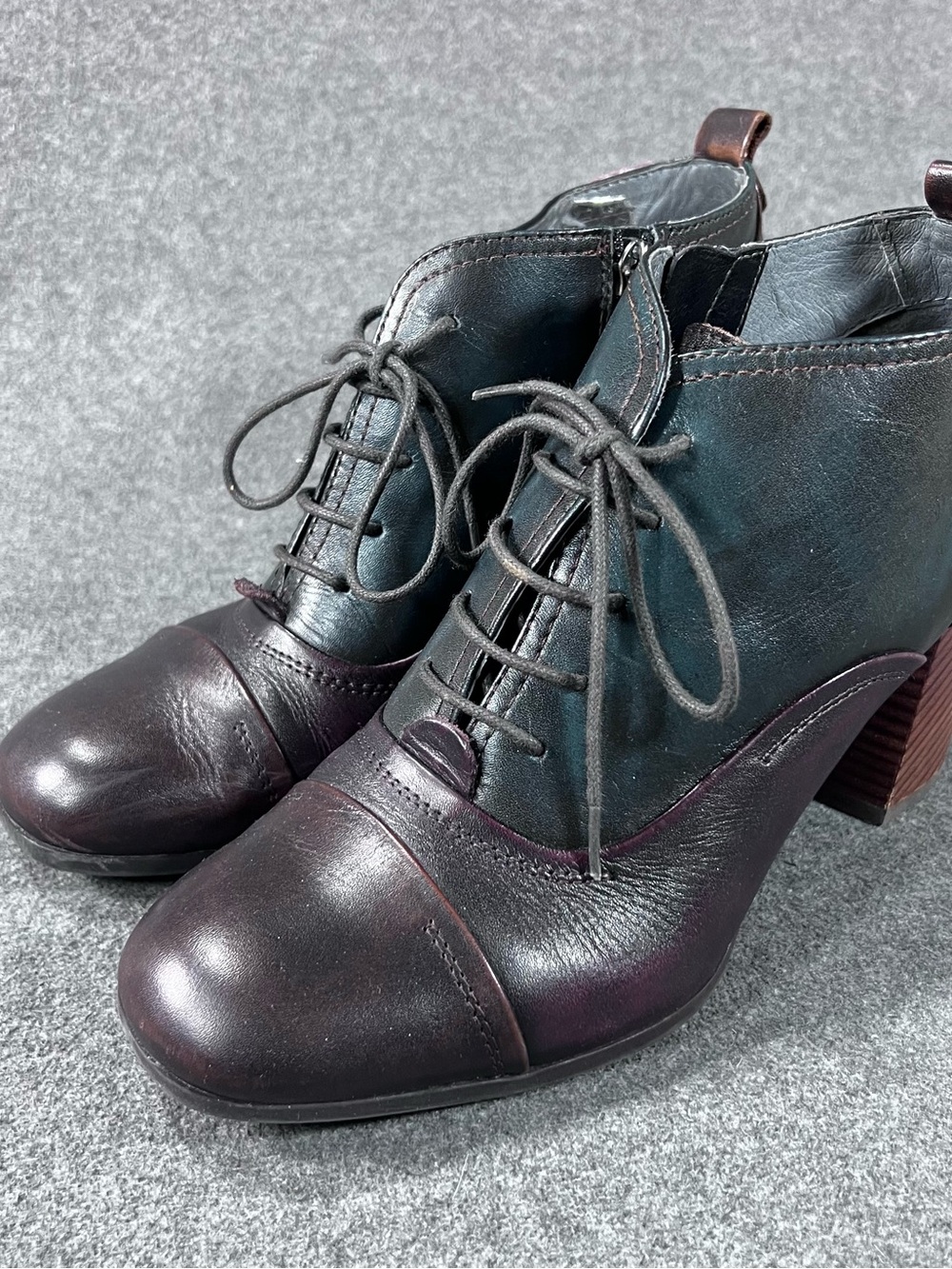 Pikolinos Aragon Boots Womens 39 Ankle Bootie Side Zip Block Heel Green/Brown